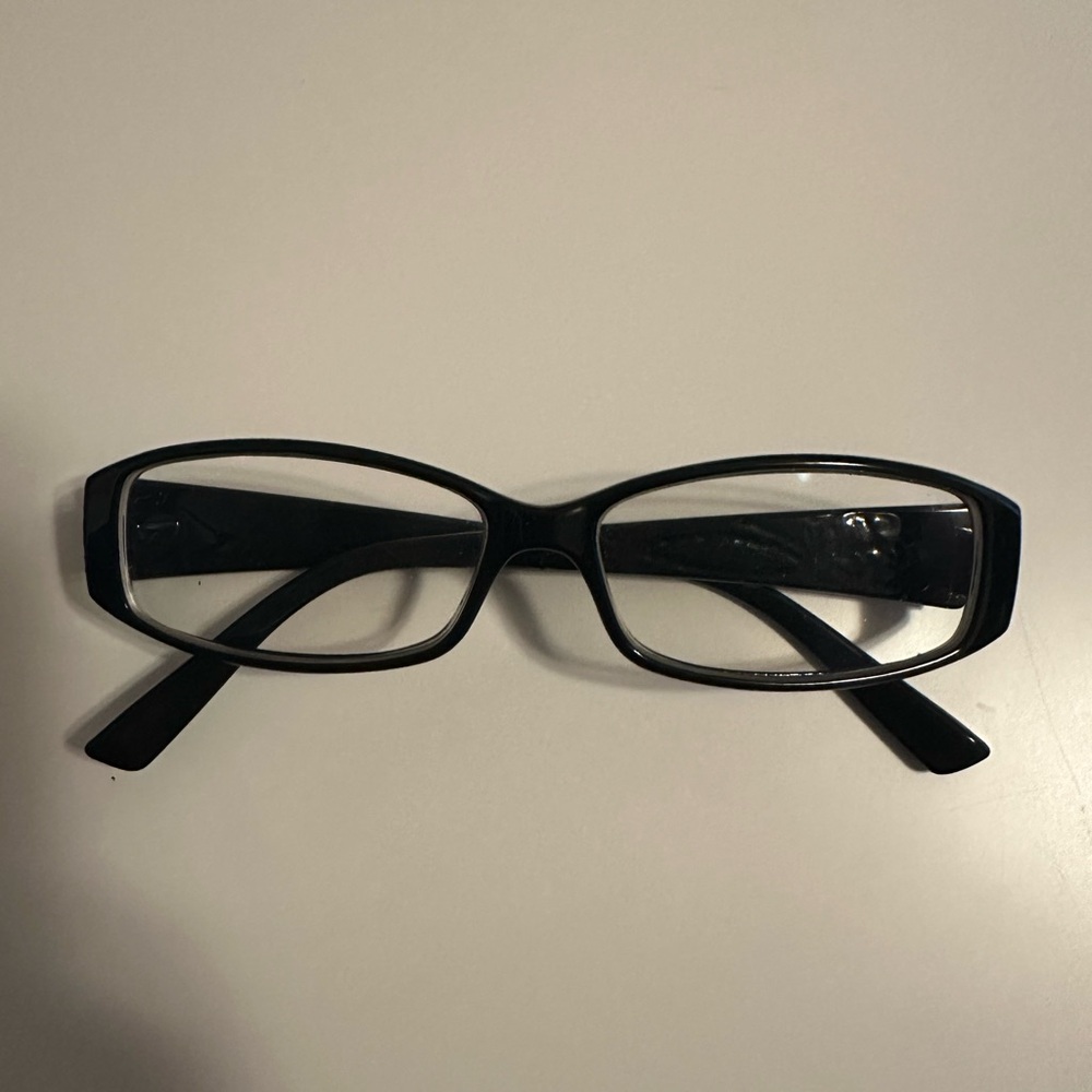 Black Rectangular Glasses with Sleek Design